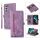 Per Samsung Galaxy S22 5G Custodia per cellulare in pelle con cerniera per slot per carte di credito (viola) Per Samsung Galaxy S22 5G Custodia per cellulare in pelle con cerniera per slot per carte di credito (viola)