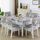 Copertura antiscivolo per tavolo da pranzo/sedia per la casa, dimensioni: tovaglie 150x200 cm (specchio fiore europeo grigio) Copertura antiscivolo per tavolo da pranzo/sedia per la casa, dimensioni: tovaglie 150x200 cm (specchio fiore europeo grigio)