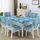 Copertura antiscivolo per tavolo da pranzo/sedia per la casa, dimensioni: tovaglie 150x200 cm (fiore nello specchio blu) Copertura antiscivolo per tavolo da pranzo/sedia per la casa, dimensioni: tovaglie 150x200 cm (fiore nello specchio blu)