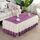 Tovaglia rettangolare in pizzo semplice tessuto, dimensioni: 60x120 cm (viola velluto pelle di pesca)