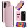 Per Ulefone Note 14 Custodia per cellulare in pelle con struttura in fibra di carbonio (rosa) Per Ulefone Note 14 Custodia per cellulare in pelle con struttura in fibra di carbonio (rosa)