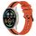 Per Xiaomi MI Watch Sport Cinturino in silicone bicolore verticale da 22 mm (arancione + nero) Per Xiaomi MI Watch Sport Cinturino in silicone bicolore verticale da 22 mm (arancione + nero)