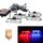 4 in 1 Car 12LEDs Grille Flash Lights Spie luminose con telecomando wireless, colore: rosso blu