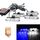4 in 1 Car 12LEDs Grille Flash Lights Spie luminose con telecomando wireless, colore: blu bianco