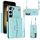 Custodia in pelle per Samsung Galaxy S23+ 5G RFID con slot per schede RFID con cordino lungo (verde menta) Custodia in pelle per Samsung Galaxy S23+ 5G RFID con slot per schede RFID con cordino lungo (verde menta)