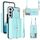 Per Samsung Galaxy S22 5G Custodia per telefono in pelle con slot per schede RFID con cordino lungo (verde menta) Per Samsung Galaxy S22 5G Custodia per telefono in pelle con slot per schede RFID con cordino lungo (verde menta)