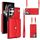 Per Samsung Galaxy S22 Ultra 5G Custodia per telefono in pelle con slot per schede RFID con cordino lungo (rosso) Per Samsung Galaxy S22 Ultra 5G Custodia per telefono in pelle con slot per schede RFID con cordino lungo (rosso)