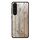 Per Samsung Galaxy S23 5G Custodia in vetro con venature del legno (grigio) Per Samsung Galaxy S23 5G Custodia in vetro con venature del legno (grigio)