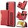 Per Samsung Galaxy S23+ 5G DG.MING M2 Series 3-Fold Multi Card Bag + custodia per telefono (rosso) Per Samsung Galaxy S23+ 5G DG.MING M2 Series 3-Fold Multi Card Bag + custodia per telefono (rosso)