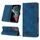 Custodia in pelle goffrata per Samsung Galaxy S22 Ultra 5G (blu)