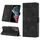 Custodia in pelle goffrata per Samsung Galaxy S22 Ultra 5G (nera)