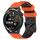 Per Huawei Watch GT Runner 22mm Cinturino in silicone bicolore con motivo a calcio (arancione + nero) Per Huawei Watch GT Runner 22mm Cinturino in silicone bicolore con motivo a calcio (arancione + nero)