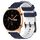 For Honor Watch GS 3 22mm Cinturino per orologio in silicone bicolore con motivo a calcio (blu notte + bianco) For Honor Watch GS 3 22mm Cinturino per orologio in silicone bicolore con motivo a calcio (blu notte + bianco)
