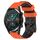 Per Huawei Watch GT2 42mm 20mm Cinturino in silicone bicolore con motivo a calcio (arancione + nero)