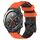 Per Huawei Watch 2 Cinturino in silicone bicolore da 20 mm con motivo a calcio (arancione + nero) Per Huawei Watch 2 Cinturino in silicone bicolore da 20 mm con motivo a calcio (arancione + nero)