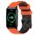 For Honor Watch ES 20mm Cinturino in silicone bicolore con motivo a calcio (arancione + nero) For Honor Watch ES 20mm Cinturino in silicone bicolore con motivo a calcio (arancione + nero)