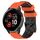 Per Garmin Venu 2 Plus 20mm Cinturino per orologio in silicone bicolore con motivo a calcio (arancione + nero) Per Garmin Venu 2 Plus 20mm Cinturino per orologio in silicone bicolore con motivo a calcio (arancione + nero)