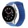 Per Coros Apex 46mm/Apex Pro / Ticwatch Pro 3 22mm cinturino in pelle con anello magnetico (cielo blu)