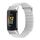 Per Fitbit Charge 5 cinturino in pelle con anello magnetico (bianco)