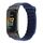 Per Fitbit Charge 5 cinturino in pelle con anello magnetico (blu notte)