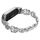 Per Xiaomi Mi Band 4/3 cinturino universale in metallo con diamanti (argento) Per Xiaomi Mi Band 4/3 cinturino universale in metallo con diamanti (argento)