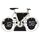 HY-F087 Orologio girevole decorativo per la casa con vibrazione automatica a forma di bicicletta retrò (bianco)