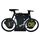 HY-F087 Orologio girevole decorativo per la casa con vibrazione automatica a forma di bicicletta retrò (nero)