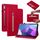 Custodia per tablet in pelle con cerniera tinta unita per Lenovo Tab P11 Pro Gen 2 11.2 (rosso) Custodia per tablet in pelle con cerniera tinta unita per Lenovo Tab P11 Pro Gen 2 11.2 (rosso)