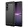 Per Sony Xperia 1 V Custodia per telefono in fibra di carbonio con texture spazzolata in TPU (nero) Per Sony Xperia 1 V Custodia per telefono in fibra di carbonio con texture spazzolata in TPU (nero)