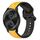 Per Garmin VivoMove Style 20mm Convex Loop Cinturino in silicone bicolore (giallo + nero) Per Garmin VivoMove Style 20mm Convex Loop Cinturino in silicone bicolore (giallo + nero)