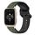 Per Garmin Forerunner Sq2 Music 20mm Convex Loop Cinturino in silicone bicolore (verde scuro + nero) Per Garmin Forerunner Sq2 Music 20mm Convex Loop Cinturino in silicone bicolore (verde scuro + nero)