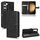 Custodia in pelle per Samsung Galaxy S23 5G a nido d'ape (nero)