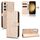 Custodia in pelle per Samsung Galaxy S23 5G a nido d'ape (oro)