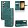 Custodia in pelle per Samsung Galaxy S23+ 5G a nido d'ape (verde)
