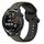 Per Huawei Watch GT Runner 22mm Convex Loop Cinturino in silicone bicolore (verde scuro + nero)