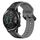 Per Honor Magic Watch 2 46mm 22mm Convex Loop Cinturino in silicone bicolore (nero + grigio)