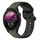 Per Garmin Forerunner 255 Music 22mm Convex Loop Cinturino in silicone bicolore (verde scuro + nero) Per Garmin Forerunner 255 Music 22mm Convex Loop Cinturino in silicone bicolore (verde scuro + nero)