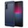 Per Sony Xperia 10 V Custodia per telefono in fibra di carbonio TPU con texture spazzolata (blu)