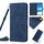Per Samsung Galaxy S23 5G Skin Feel Custodia per telefono in pelle con motivo a cuore con cordino (blu) Per Samsung Galaxy S23 5G Skin Feel Custodia per telefono in pelle con motivo a cuore con cordino (blu)