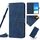Per Samsung Galaxy S23 + 5G Skin Feel Custodia per telefono in pelle con motivo a cuore con cordino (blu) Per Samsung Galaxy S23 + 5G Skin Feel Custodia per telefono in pelle con motivo a cuore con cordino (blu)