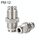 PM-12 LAIZE Raccordo rapido pneumatico diritto passaparete in rame nichelato