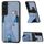 Per Samsung Galaxy S22 + 5G Portafoglio in fibra di carbonio Custodia per cellulare con supporto a forma di K (blu) Per Samsung Galaxy S22 + 5G Portafoglio in fibra di carbonio Custodia per cellulare con supporto a forma di K (blu)