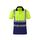 T-shirt riflettente ad asciugatura rapida Camicia da lavoro di sicurezza a maniche corte con risvolto, taglia: M (fluorescente + blu navy)