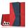 Per Samsung Galaxy S23 5G Custodia in pelle con cuciture bicolore (rosso blu) Per Samsung Galaxy S23 5G Custodia in pelle con cuciture bicolore (rosso blu)
