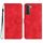 Custodia in pelle per Samsung Galaxy S22+ 5G con motivo a cuore (rosso)