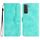 Per Samsung Galaxy S22+ 5G Custodia per cellulare in pelle con motivo a cuore (azzurro) Per Samsung Galaxy S22+ 5G Custodia per cellulare in pelle con motivo a cuore (azzurro)