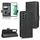 Per Samsung Galaxy S22 5G Custodia in pelle a triangolo simmetrico (nero)