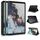Per custodia per tablet in pelle con cuciture in marmo da 10 pollici (nero) Per custodia per tablet in pelle con cuciture in marmo da 10 pollici (nero)