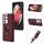 Per Samsung Galaxy S21 Ultra 5G Armor Ring Wallet Cover posteriore Custodia per telefono (vino rosso) Per Samsung Galaxy S21 Ultra 5G Armor Ring Wallet Cover posteriore Custodia per telefono (vino rosso)