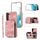 Per Samsung Galaxy S23 + 5G Zipper Card Bag Cover posteriore Custodia per telefono (rosa) Per Samsung Galaxy S23 + 5G Zipper Card Bag Cover posteriore Custodia per telefono (rosa)